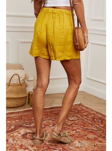 Fleur de Lin Leinen-Shorts "Boristo" in Gelb