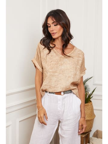 Fleur de Lin Leinen-Shirt "Fabioza" in Beige