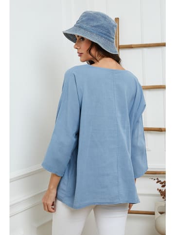 La Compagnie Du Lin Blouse lichtblauw