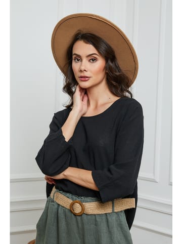 La Compagnie Du Lin Bluzka "Fraiche" w kolorze czarnym