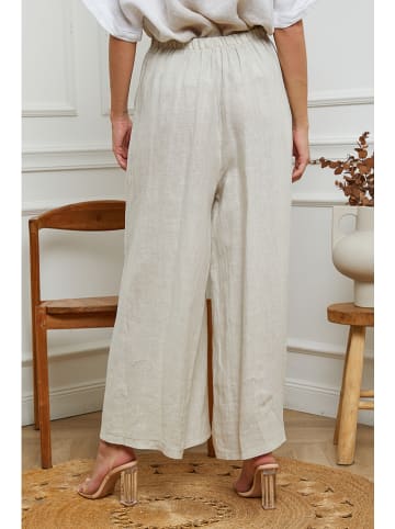 Joséfine Leinen-Hose "Gladys" in Creme