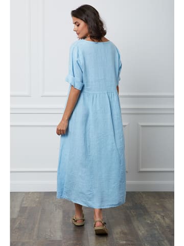Fleur de Lin Leinen-Kleid "Gustavo" in Hellblau