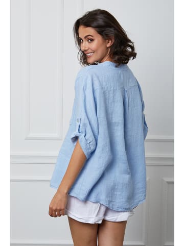 Fleur de Lin Leinen-Bluse "Helly" in Hellblau