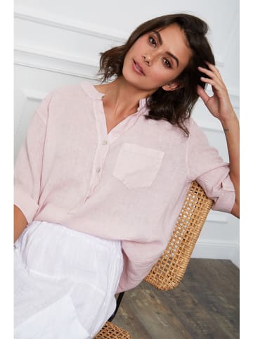 Fleur de Lin Linnen blouse "Helly" lichtroze
