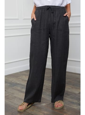 Fleur de Lin Linnen broek "Honas" antraciet