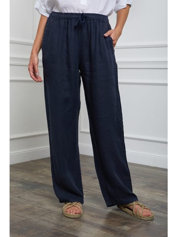 Fleur de Lin Leinen-Hose "Honas" in Dunkelblau