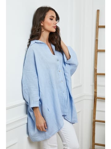Joséfine Leinen-Hemd in Hellblau