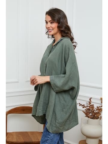 Joséfine Lniana koszula w kolorze khaki