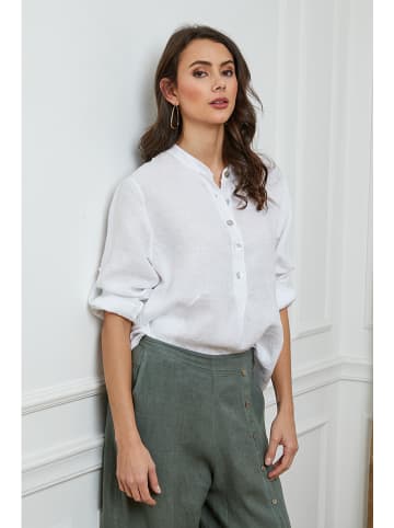 La Compagnie Du Lin Linnen blouse wit