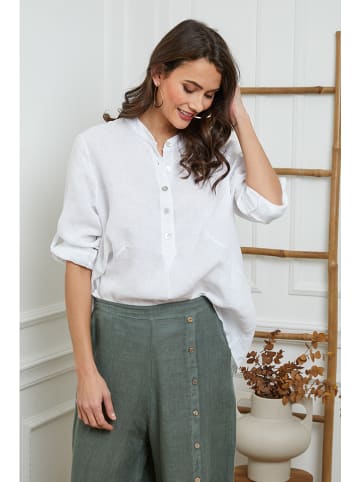 La Compagnie Du Lin Leinen-Bluse "Jimenez" in Weiß