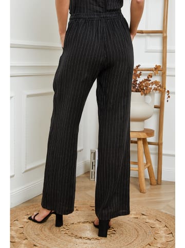 Joséfine Lniane spodnie w kolorze czarnym