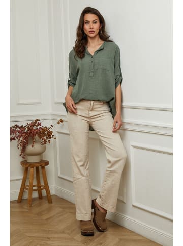 Fleur de Lin Bluse "Msof" in Khaki