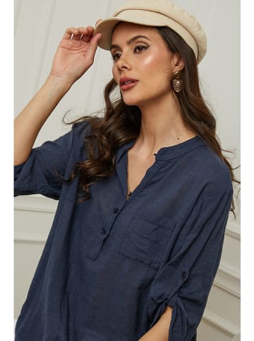 Fleur de Lin Bluse "Msof" in Dunkelblau