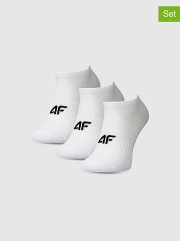 4F 3-delige set: sokken wit
