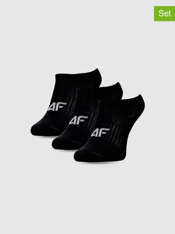 4F 3-delige set: sokken zwart