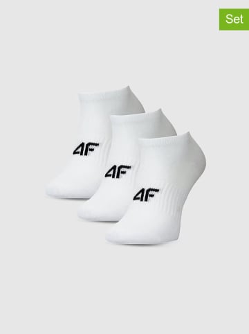 4F 3-delige set: sokken wit