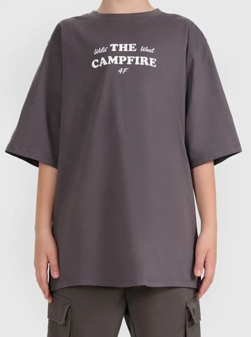 4F Koszulka w kolorze szarym