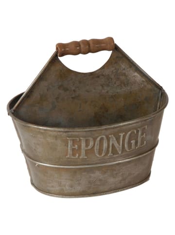 Anticline Zeep/paddenstoelenhouder zilverkleurig/lichtbruin - (H)16 cm