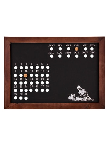 Anticline Kalender bruin/zwart - (B)50 x (H)36 cm
