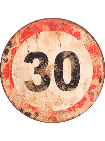 Anticline Decoratief bord rood/crème - Ø 46 cm