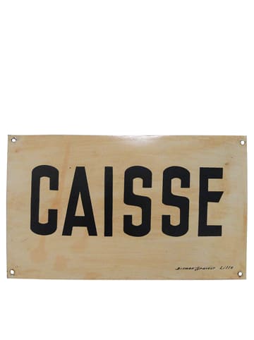 Anticline Dekoschild "Caisse" in Beige - (B)25 x (H)15 cm