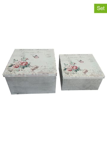 Anticline Pudełka (2 szt.) w kolorze jasnoszaro-białym