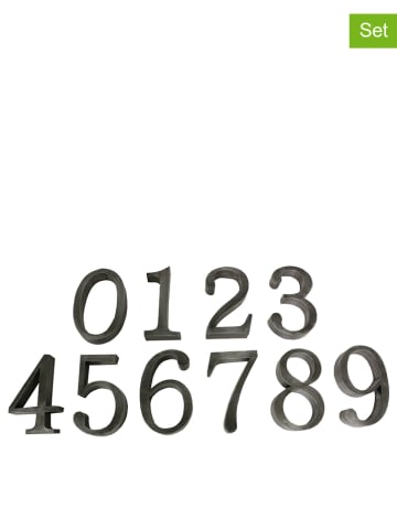 Anticline 10-delige set: decoratieve getallen zwart - (H)16 cm