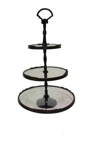 Anticline Etagere in Schwarz/ Transparent - (H)55 x Ø 32 cm