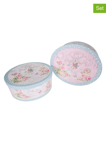 Anticline 2-delige set: opbergboxen lichtblauw/lichtroze