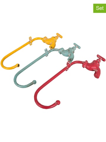 Anticline Haczyki (3 szt.) w kolorze żółtym, błękitnym i czerwonym - 4 x 23 x 9 cm