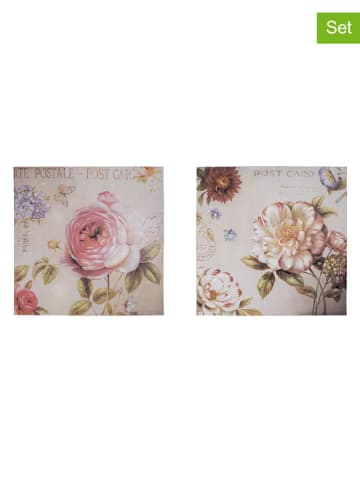 Anticline Druki artystyczne (2 szt.) "Roses" ze wzorem - 60 x 60 cm