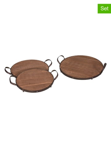 Anticline 3er-Set: Tablett in Braun