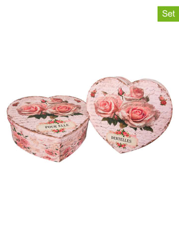 Anticline 2er-Set: Aufbewahrungsboxen "Petits Secrets" in Rosa
