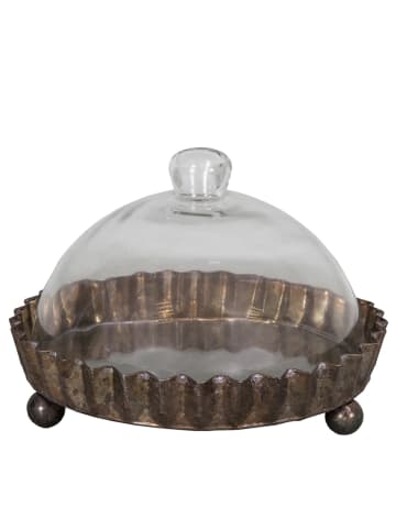 Anticline Dekoplatte in Zink - (H)16 x Ø 22,5 cm