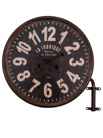 Anticline Wanduhr in Braun - Ø 49 cm