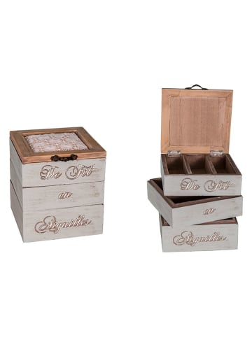 Anticline Pudełko "De Fil En Aiguilles" w kolorze jasnoszarym do szycia - 13 x 14,5 cm