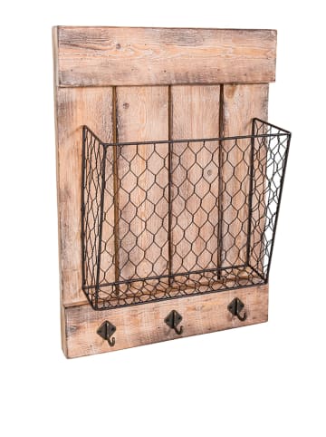 Anticline Wieszak ścienny w kolorze brązowym - 31,5 x 44 x 6,5 cm