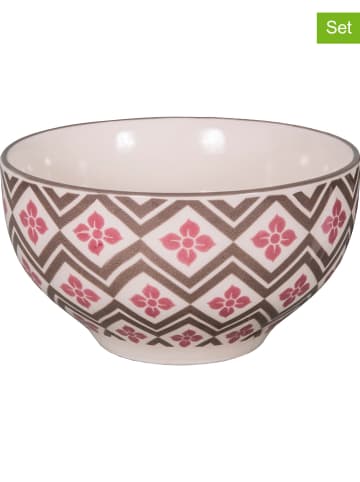 Anticline Miski (6 szt.) "Dolce Vita" w kolorze szaro-jasnoróżowym - Ø 14 cm
