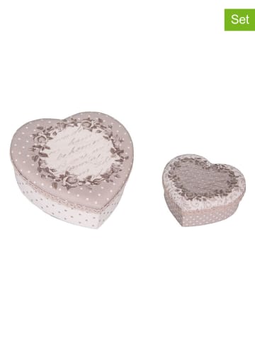 Anticline 2er-Set: Aufbewahrungsboxen in Beige/ Grau