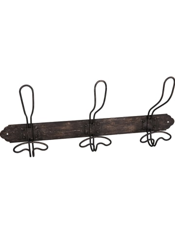 Anticline Wieszak ścienny w kolorze czarnym - 58 x 25,5 x 8 cm