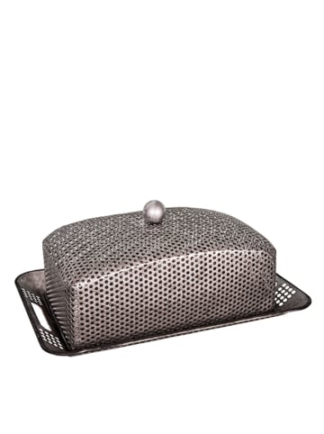 Anticline Servierplatte in Silbergrau - (B)41,5 x (H)16,5 x (T)16,5 cm