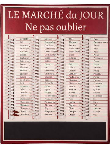 Anticline Boodschappen-memoboard wit/rood - (B)35 x (H)45 cm