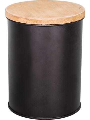 Anticline Voorraadpot zwart/naturel - (H)13,5 x Ø 10 cm