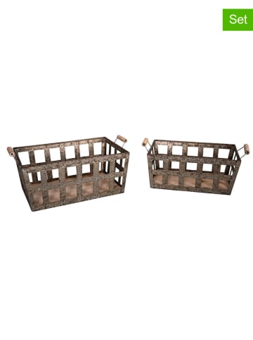 Anticline 2er-Set: Aufbewahrungskörbe in Braun