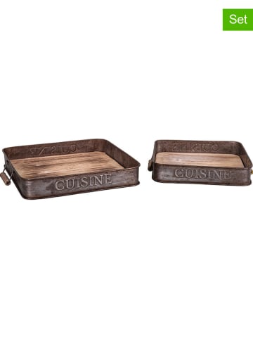 Anticline 2er-Set: Tabletts in Braun