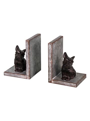 Anticline Boekensteunen lichtgrijs/zwart - (B)22,5 x (H)15,5 x (D)10,5 cm