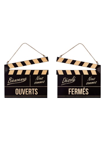 Anticline Kinoklapptafel in Schwarz - (B)30,5 x (H)28,5 cm