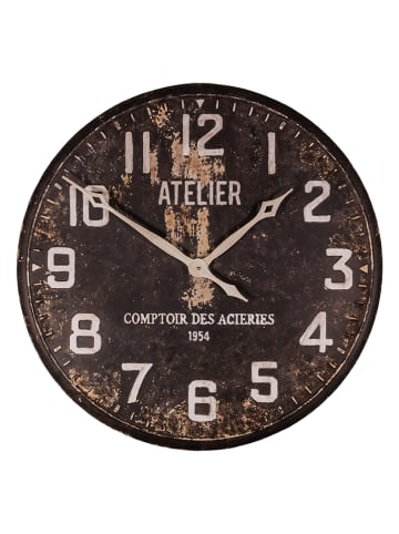 Anticline Zegar ścienny w kolorze brązowym - Ø 74 cm