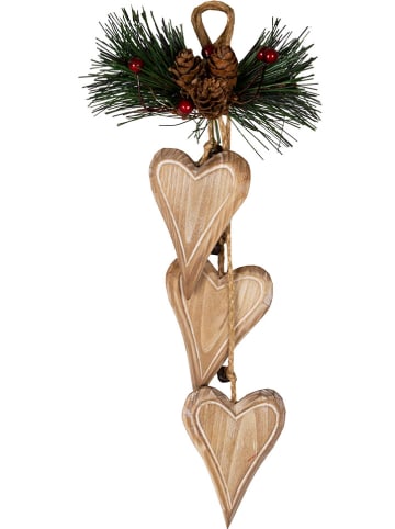 Anticline Zawieszka dekoracyjna w kolorze jasnobrązowo-zielonym - dł. 25 cm