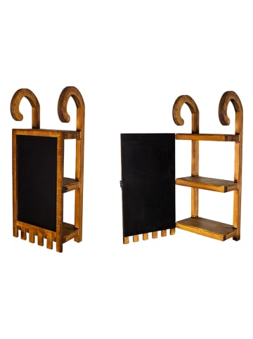 Anticline Wandschlitten in Schwarz/ Hellbraun - (B)28 x (H)70 x (T)17,5 cm